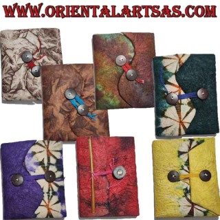Handmade Lokta Paper Notebook Nepal Central Closure 15x11 cm