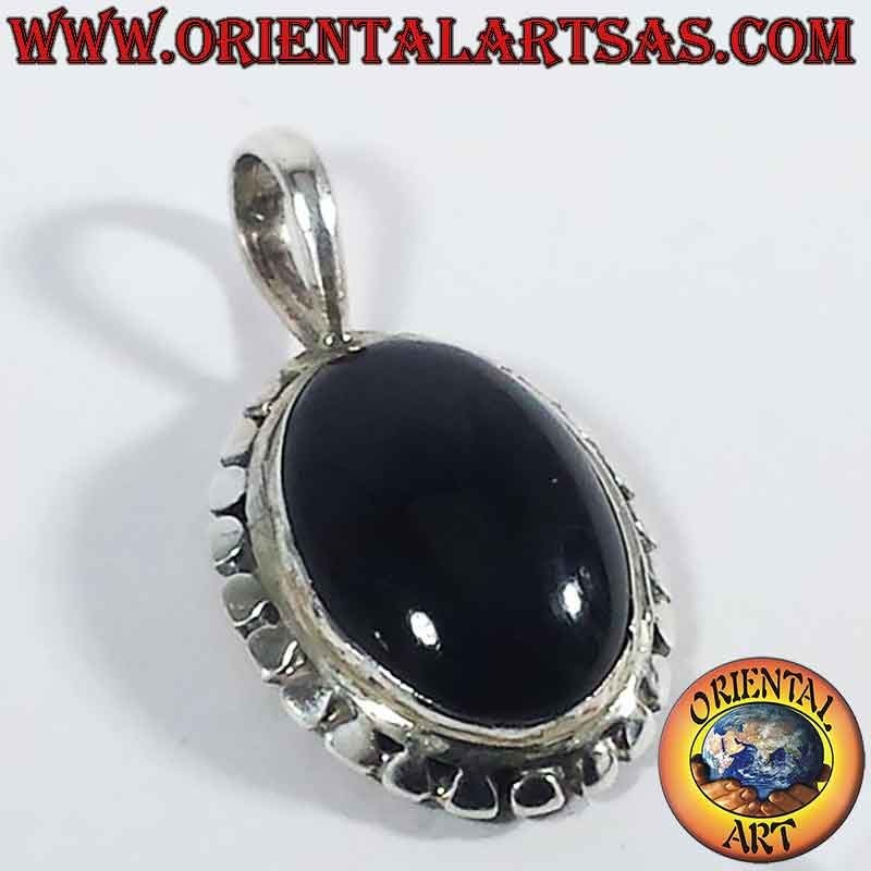 Ciondolo Argento 925 Onice Ovale | Artigianato Bali 5,4g