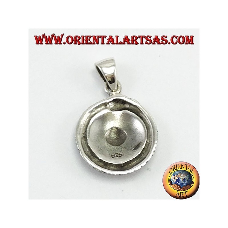 Silber Anhänger, Ouroboros mit beleuchteten Augen