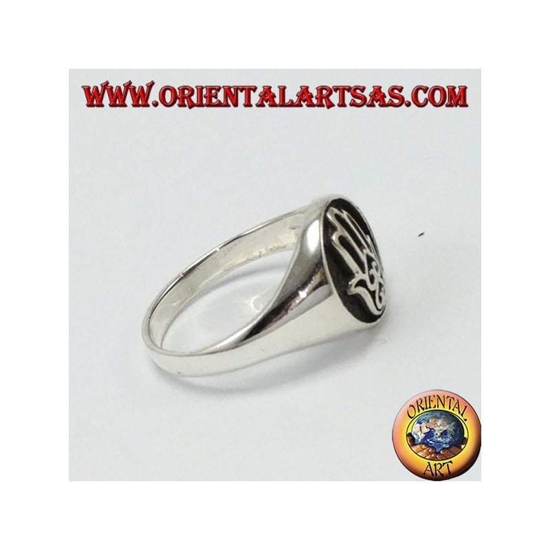 Silber Ring, Siegel Hand von Fatma Hamsa