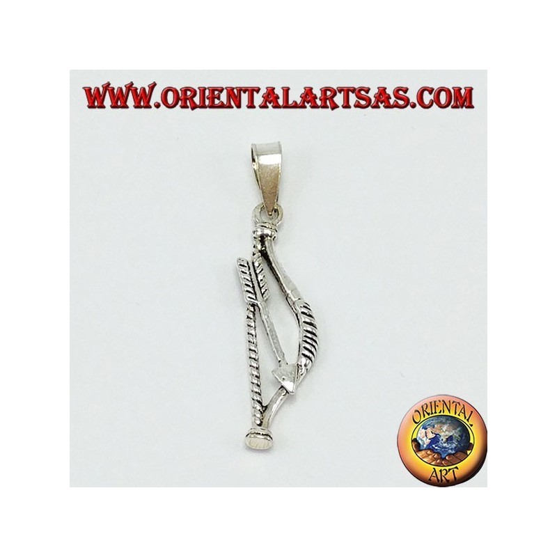 Pendentif en argent, arc indien