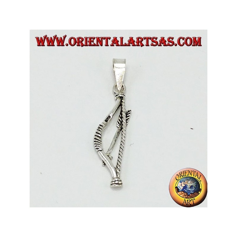 Silver pendant, Indian bow