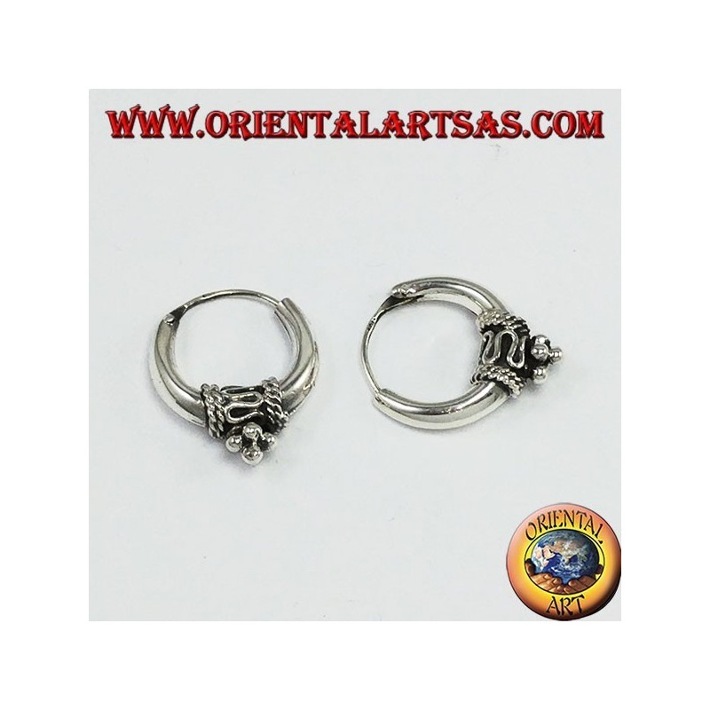 Orecchini Cerchio Mezzaluna Pirata Argento 925 17mm | Oriental Art