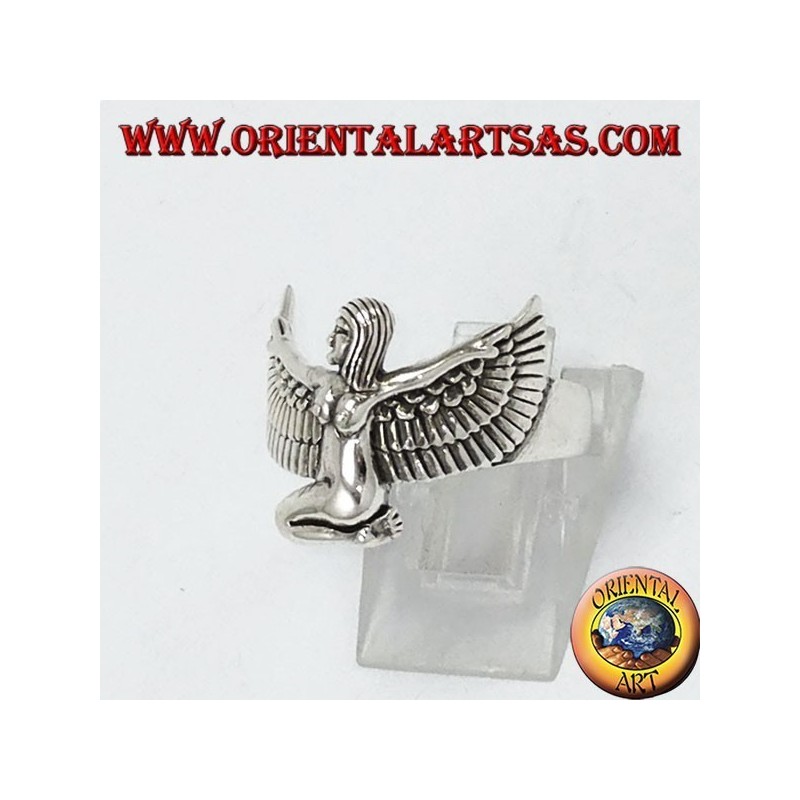 Anillo de plata Isis la diosa alada