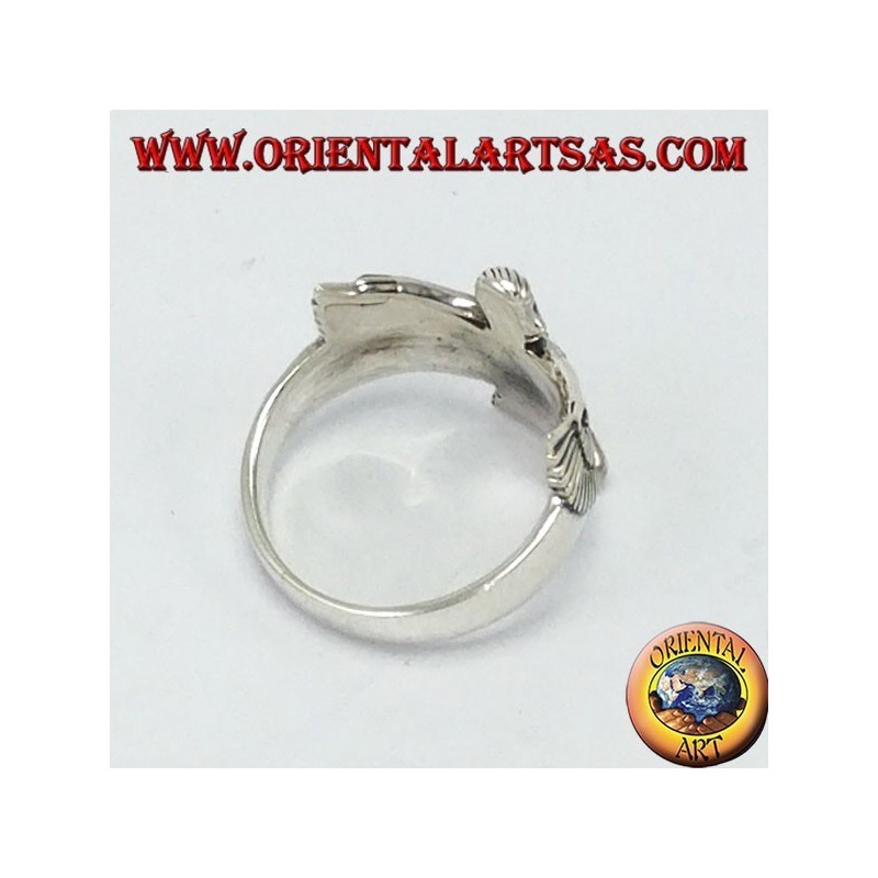 Silver ring Isis the winged goddess