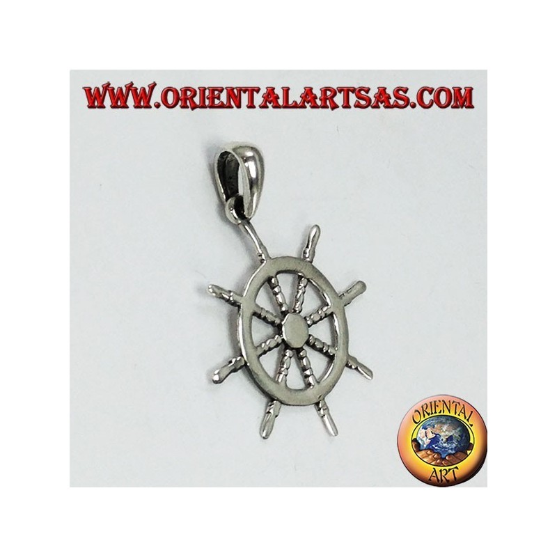 Pendentif en argent, gouvernail (moyen)