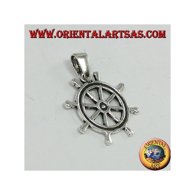 Pendentif en argent, gouvernail