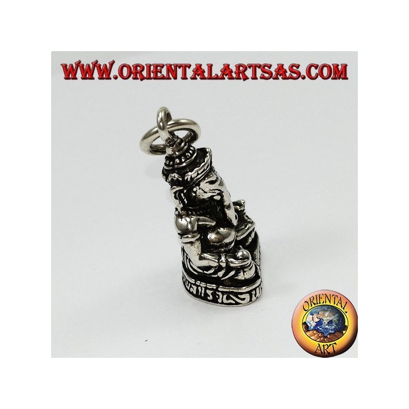 Pendant in silver Ganesha statue