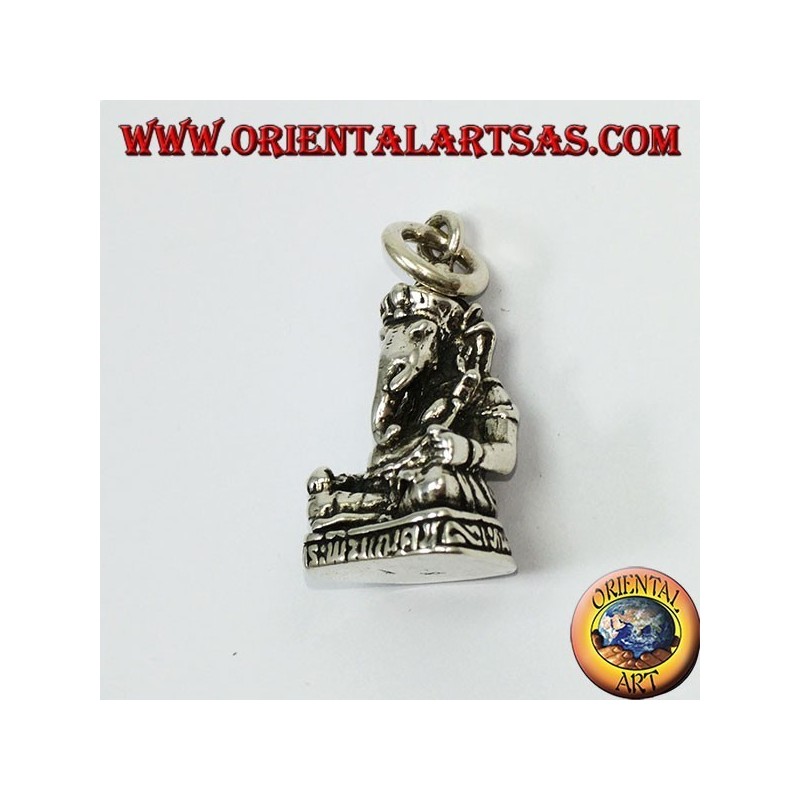 Pendant in silver Ganesha statue