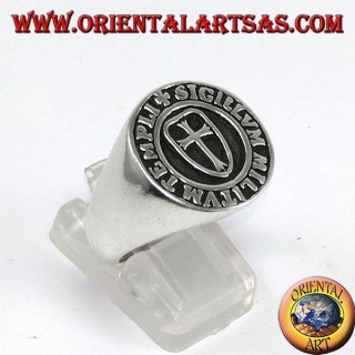 Anillo de plata, sello templario