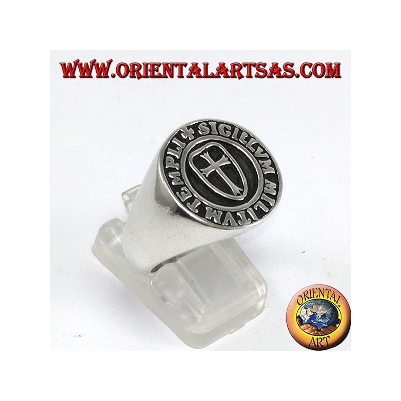 Anillo de plata, sello templario