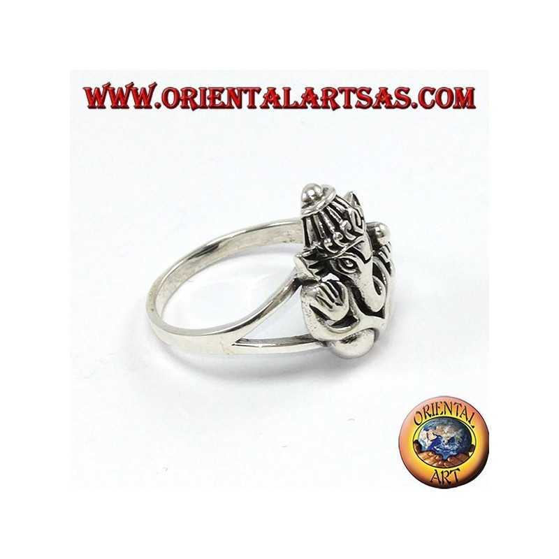 Anello in argento con Ganesha o Ganesh