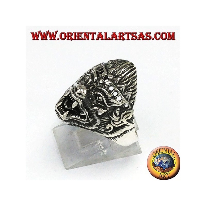 Silver ring, Hanuman