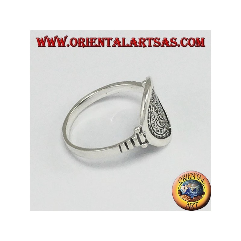 Bague en argent avec le disque de Festo