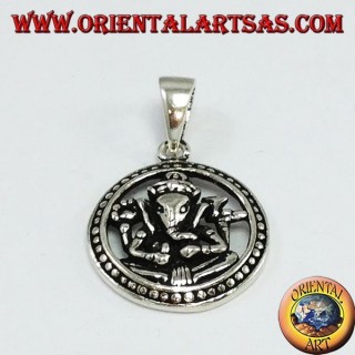 Colgante de plata, Ganesha en la rueda del karma