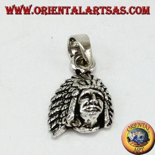 Silber Anhänger, Native Indian Head (klein)