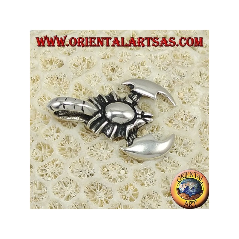 Silver pendant, scorpion
