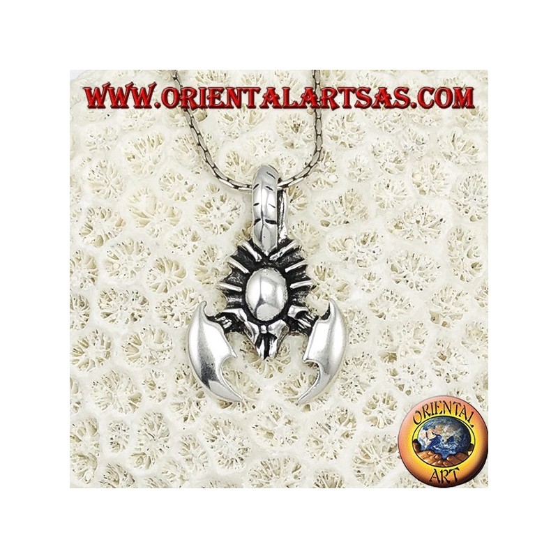 Silver pendant, scorpion