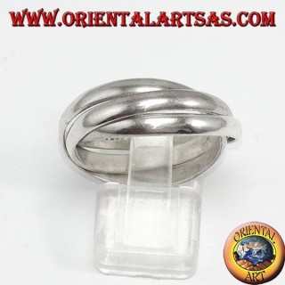 silberner Ring, 3 für 3mm (Cartier-Modell)