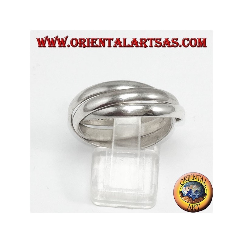 silberner Ring, 3 für 3mm (Cartier-Modell)