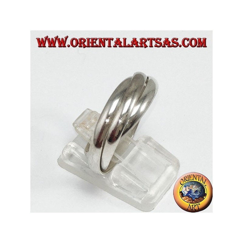 Fedina in argento 3 per  3 millimetri (Modello cartier)