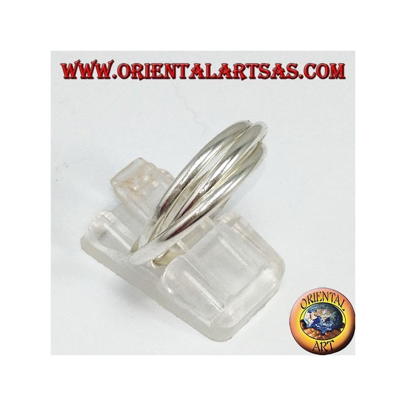 silberner Ring, 3 für 2mm (Cartier-Modell)