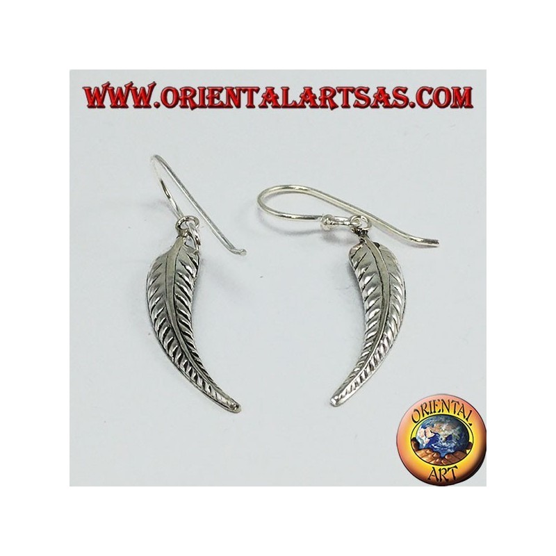 Silver Earring, Feather