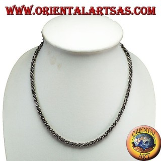 Necklace in silver, torso cm 45