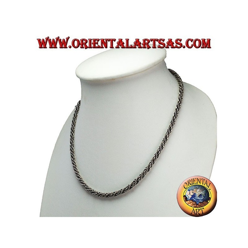 Collana  in argento, torcione cm 45