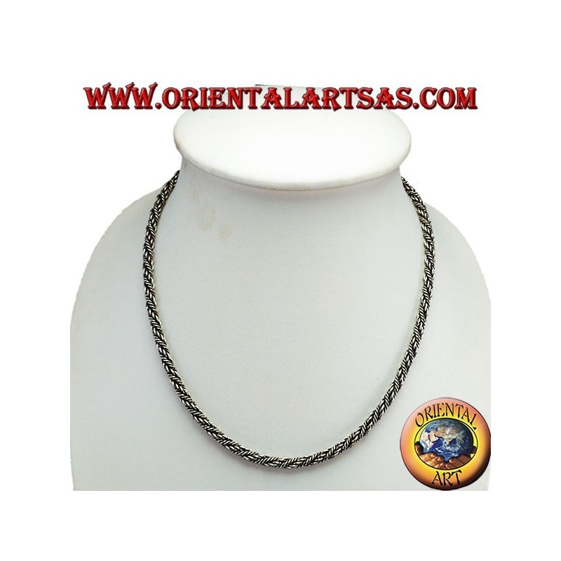 Collar en plata, torso cm 45