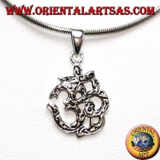 925 Sterling Silver Pendant, OM Syllable Sacred