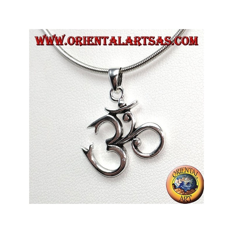 Colgante de plata 925, OM Oṁ Óm y Aum Syllable Sacred