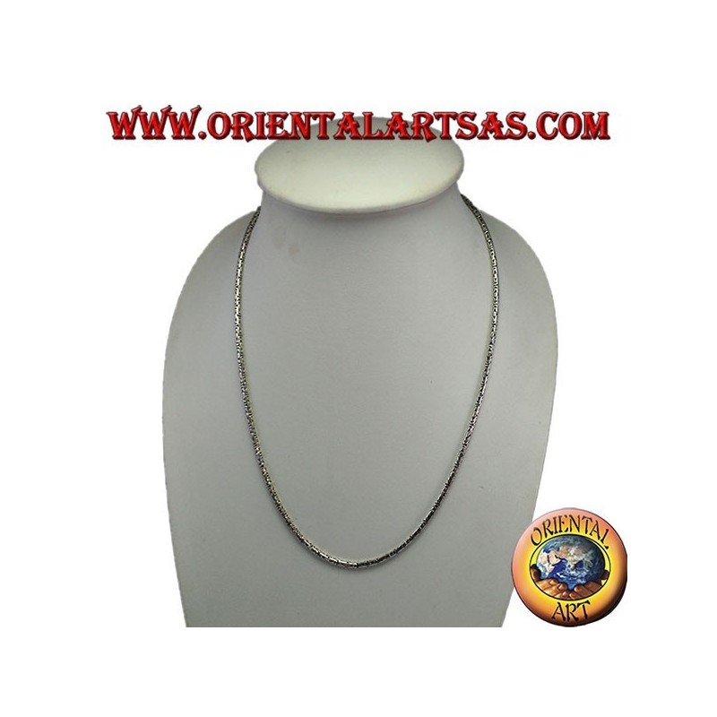 Collana in argento, BOROBUDUR cm 55