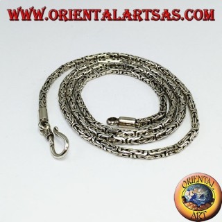 Collana in argento, BOROBUDUR cm 55