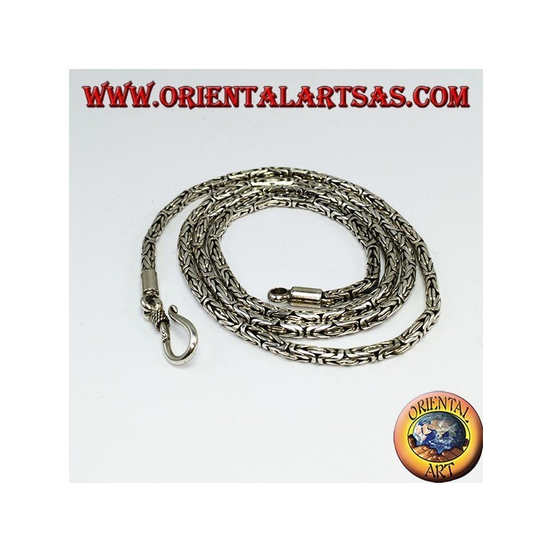 Collier en argent, BOROBUDUR cm 55