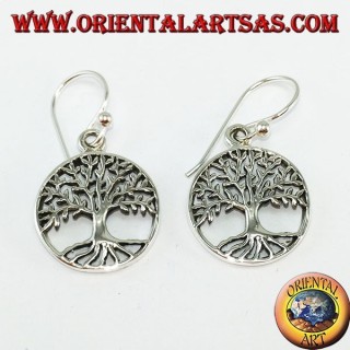 Pendientes de árbol de plata del árbol celta