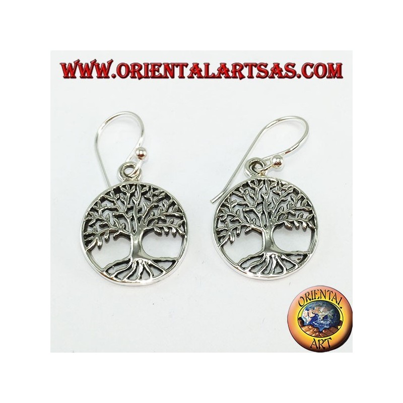 Silver Celtic Tree Tree Earrings
