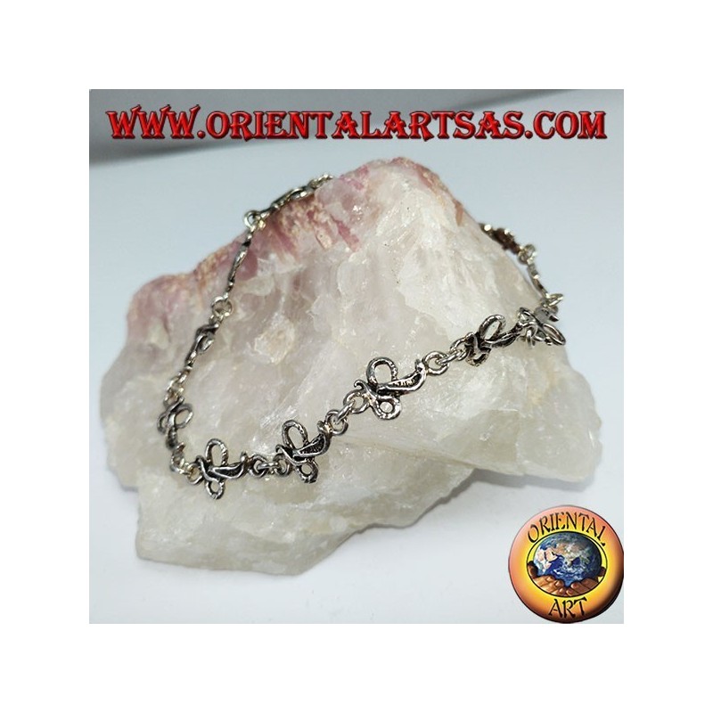 Bracelet en argent avec 12 cobra