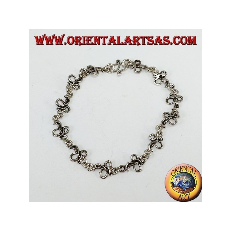 Pulsera de plata con 12 cobra