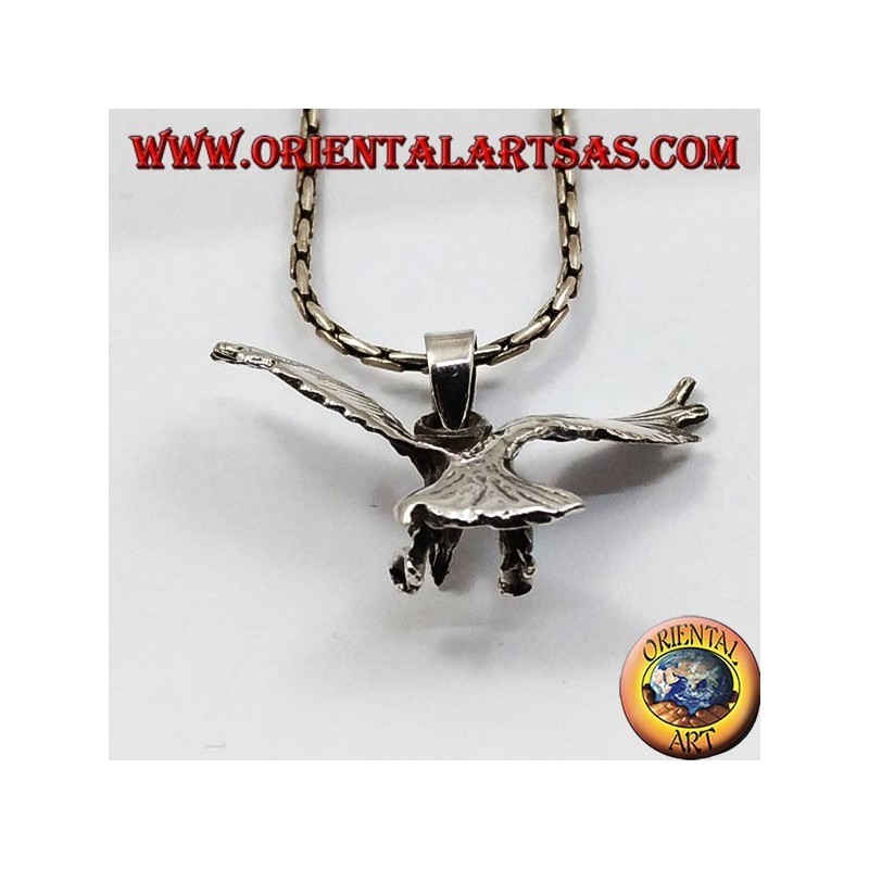 Pendentif aigle argenté