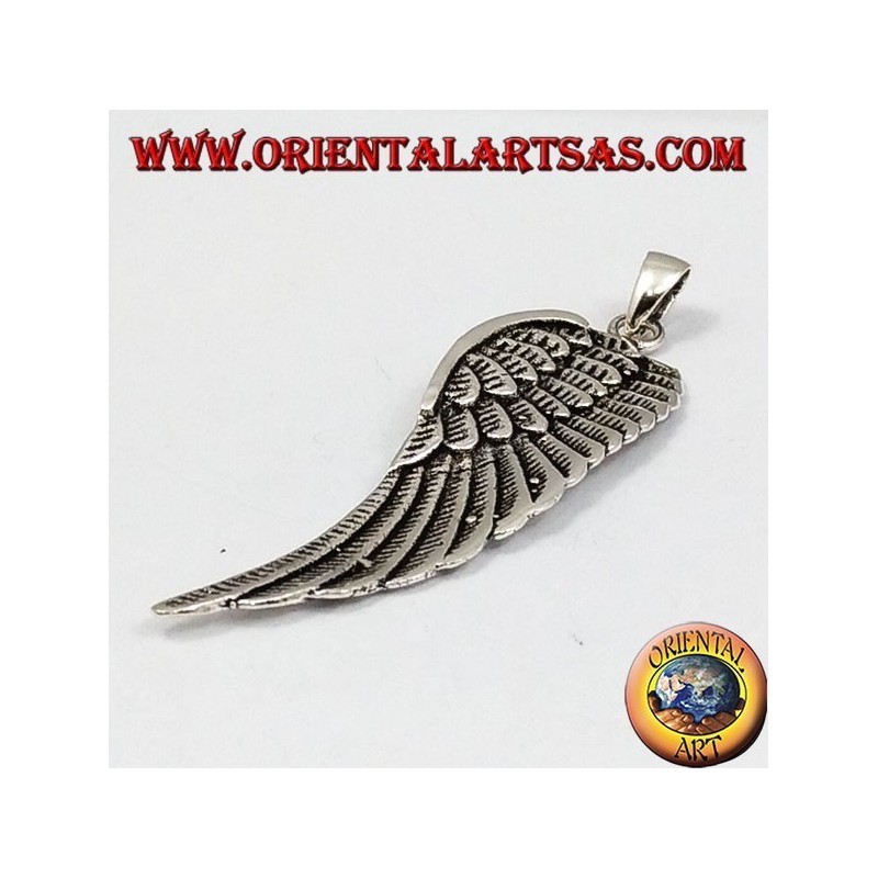 Aile Pendentif en Argent (Grand)