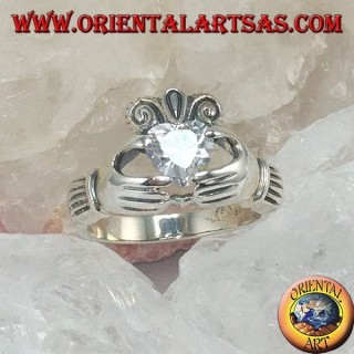Claddagh Ring mit Zirkon