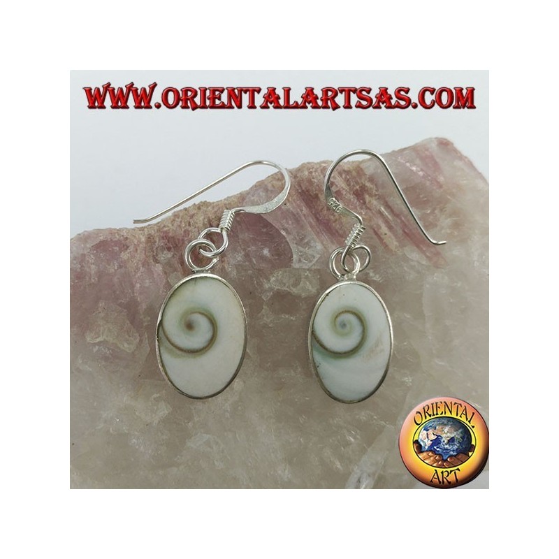 pendientes de plata, ojos de Santa Lucía oval