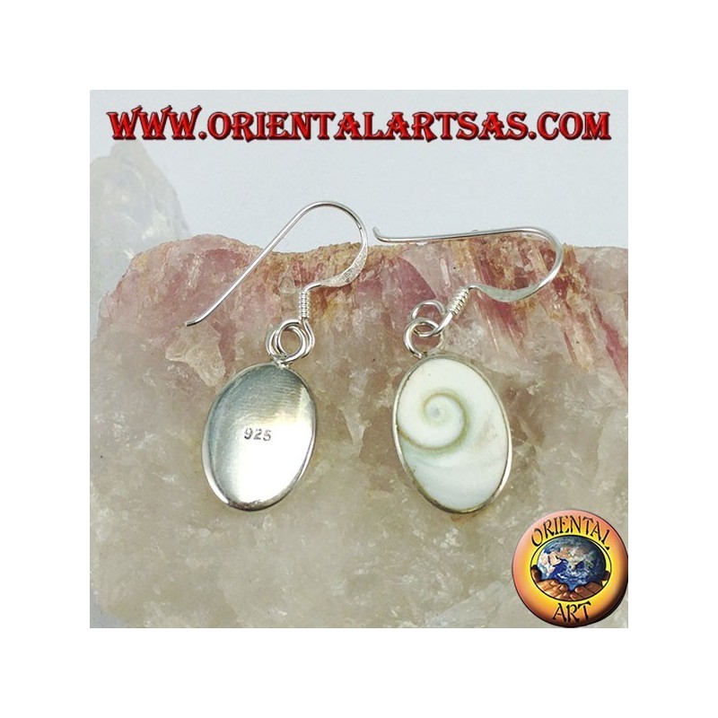 pendientes de plata, ojos de Santa Lucía oval