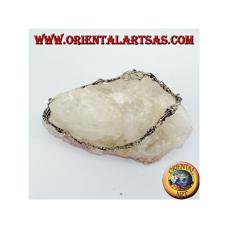 Pulsera de plata con 13 langostas