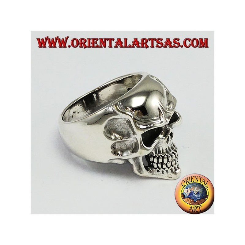 Bague en argent sterling 925, crâne de joker