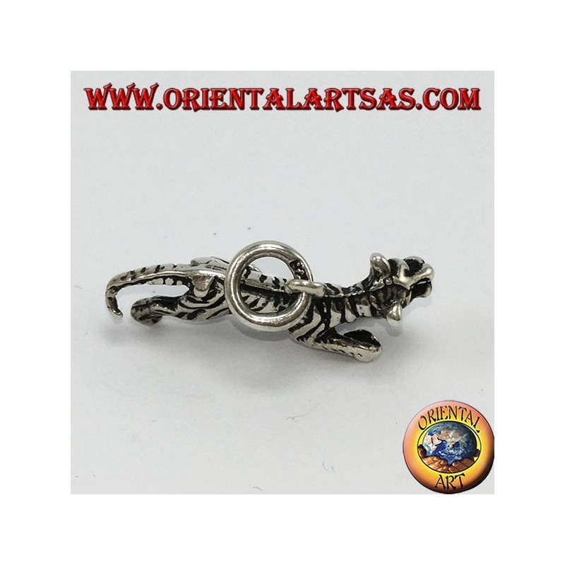 Anhänger aus Silber, dreidimensionaler Tiger