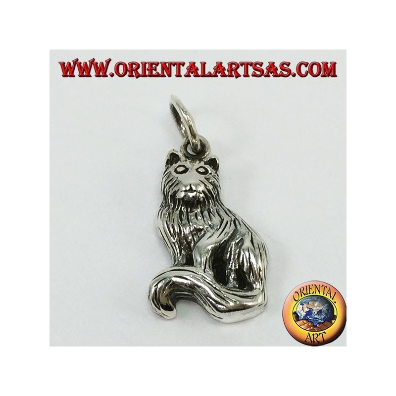 Silver pendant, Persian cat