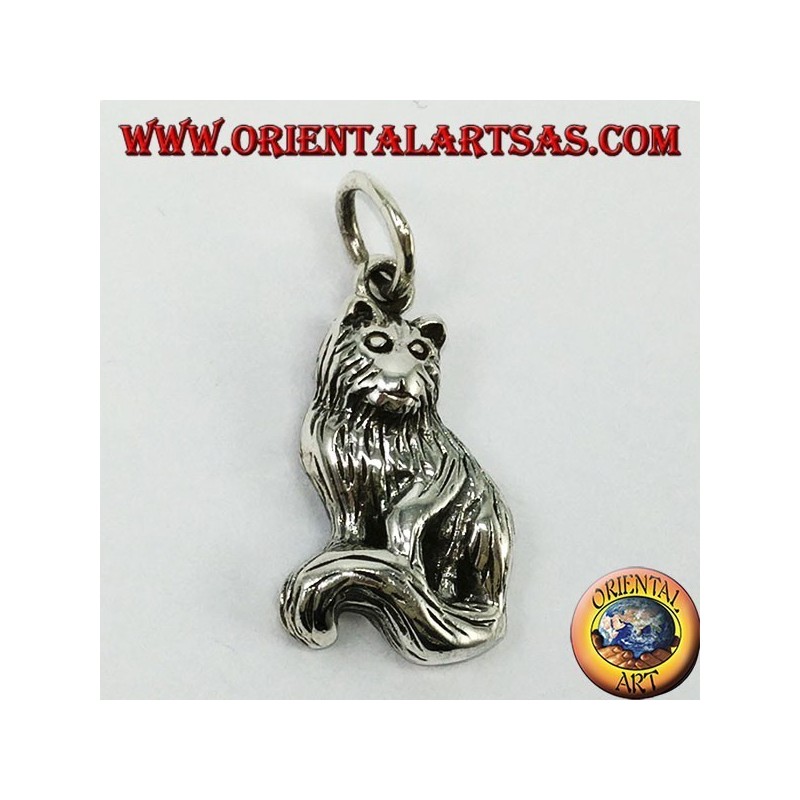 Silver pendant, Persian cat