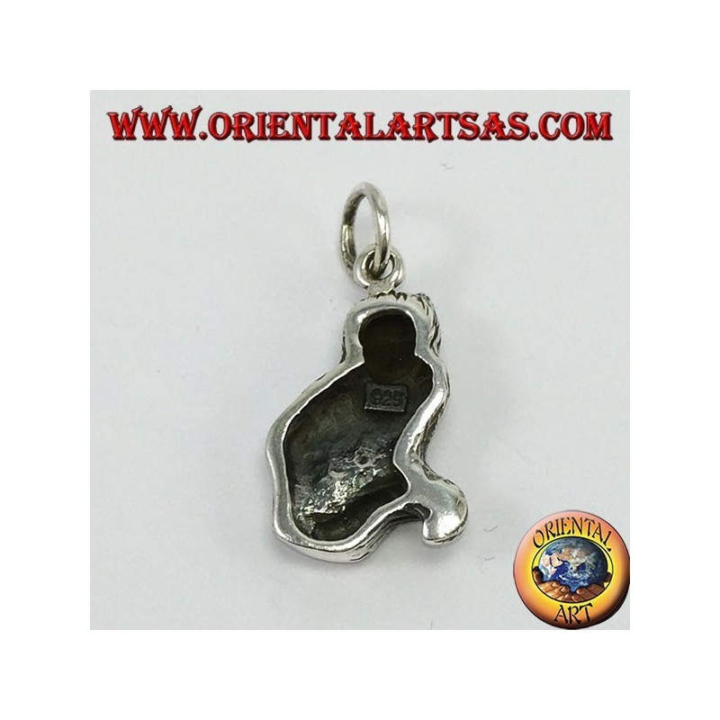 Pendentif en argent, chat persan